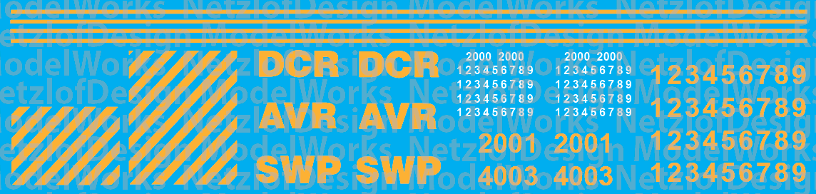 Carload Express Decal Set AVR, DCR, SWP