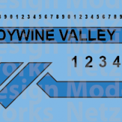 Brandywine Valley Railroad Locomotive Orange & Blue paint