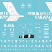 Berlin Mills Railway 50′ Boxcar Decals