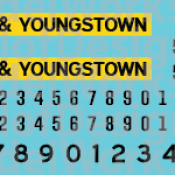 Akron Canton & Youngstown Yellow/Black Locomotive Decals