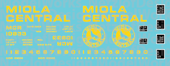 Miola Central Railroad Box Car Yellow