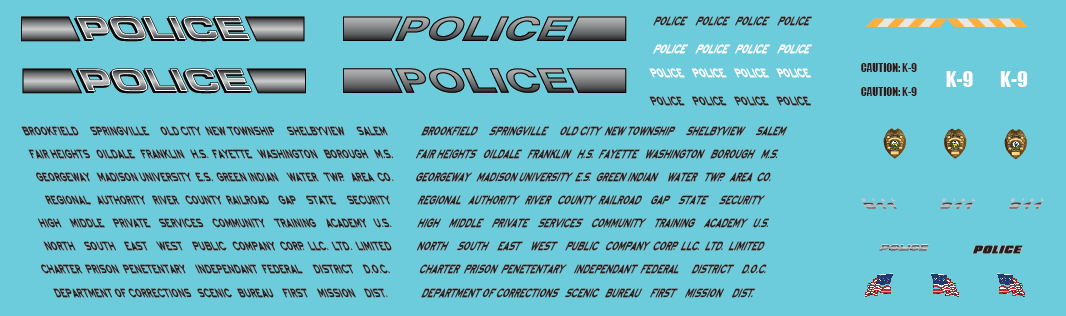 Details about   CODE 3 POLICE DECALS IN RED BLUE OR BLACK 