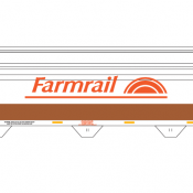 Farmrail ACF 3 Bay Covered Hopper Decal Set