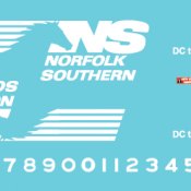 Norfolk Southern SD70ACC Horsehead Scheme Decal Set