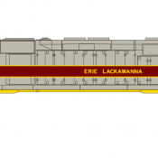 Erie Lackawanna Gray locomotive Decal Set