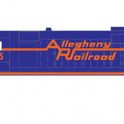 Allegheny Railroad Locomotive Decal