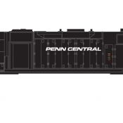Penn Central Locomotive Decals Red Orange