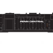 Penn Central Locomotive White Logo