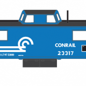 Conrail Caboose N-8 Med Logo Decals