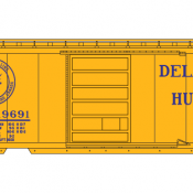 Delaware Hudson Box Car 40ft Bridge Line Blue Circle