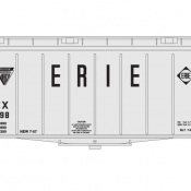 Erie Railroad Covered Hopper 40ft Airslide Decals
