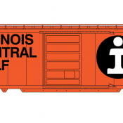 Illinois Central Gulf Box Car 40ft Orange Large Logo Decals