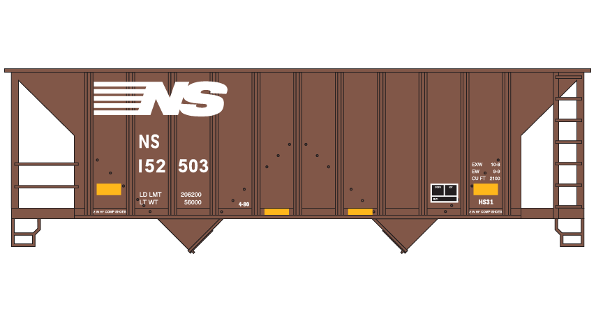 K4 N Decals Norfolk Franklin and Danville 50 Ft Auto Boxcar White