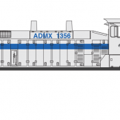 ADM Transportation Switcher Locomotives White Blue