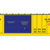 Cornplanter Railway Double Box Car Yellow Blue Scheme Decals