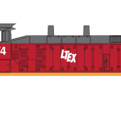 LTEX SW1500 Locomotive Angled Logo Decals