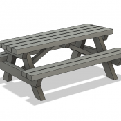 N Scale Detail Parts – Picnic Table