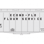 GACX Airslide Covered Hopper Econo Flow Decals
