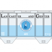 Lancaster Chester Covered Hopper PS2 2 Bay Decals