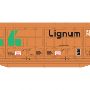 Lignum Lumber Orange All Door Box Car Decals