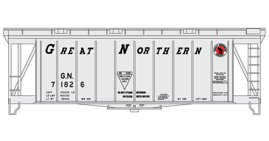 Decal Islington Station Prodcuts #230-058A J.M Huber Covered Hopper for Clay 