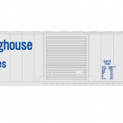 Westinghouse Box Car 50ft Gray Scheme v1 Decals