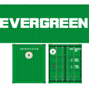 Semi-Container Evergreen Decals