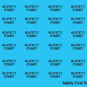 Safety First Roman Labels for Locomotives or other railroad equipment