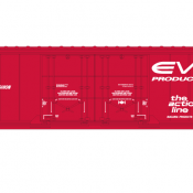 Evans Products Red White Box Car Decals