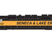 Seneca Lake Erie Locomotive SD40-2 Black Orange Stripe Decals