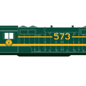Maine Central Green GP9 Tree Logo Locomotive