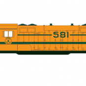 Maine Central Yellow GP9 Pine Tree Route Logo Locomotive