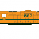 N Scale Maine Central Yellow GP9 Tree Logo Locomotive Decals