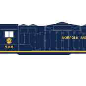 Norfolk Western Blue GP7 Locomotive Decals