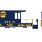 Norfolk Western R1 Transfer Caboose Blue Yellow Scheme Decals