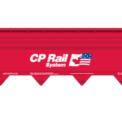 CP Rail 4 Bay Centerflow Covered Hopper Dual Flags Decal