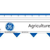 General Electric Agriculture 4 Bay Centerflow Covered Hopper Decals