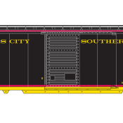Kansas City Southern 40′ Box Car Express V1 Decals
