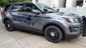 Generic County Sheriff Vehicle Decals (PA) in Black/Blue Example