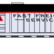 Reading Northern Fast Freight SD50 New Nose Stripes Decals