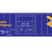 Ontario Northland 50ft Blue Box Car Decals