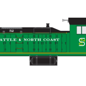 Seattle & North Coast SW1 Locomotive Decals