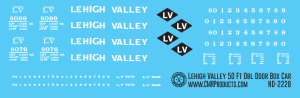 ND-2228_Lehigh_Valley_50ft_Double_Door_Box_Car_Decal