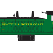Seattle & North Coast SW1200 Locomotive Decals