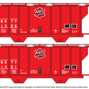 Katy (MKT) 2 Bay Red PS2 Covered Hopper Decals