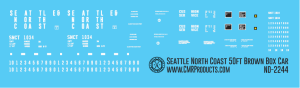 ND-2244_Seattle_Northcoast_50ft_Brown_Box_Car_Decal