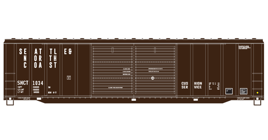 ND-2244_Seattle_Northcoast_50ft_Brown_Box_Car_Layout