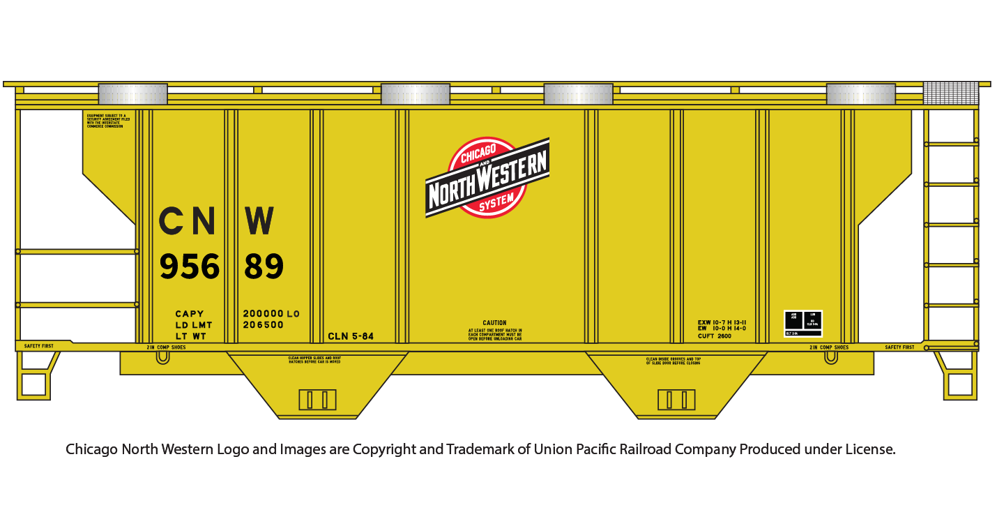 ND-2310_CNW_Covered_Hopper_PS2_Yellow_Layout