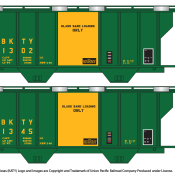 Katy (MKT) 2 Bay Green Glass Service PS2 Covered Hopper Decals