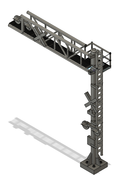 627-2012_N_Scale_Single_Mast_Cantilever_Crossing_Gate